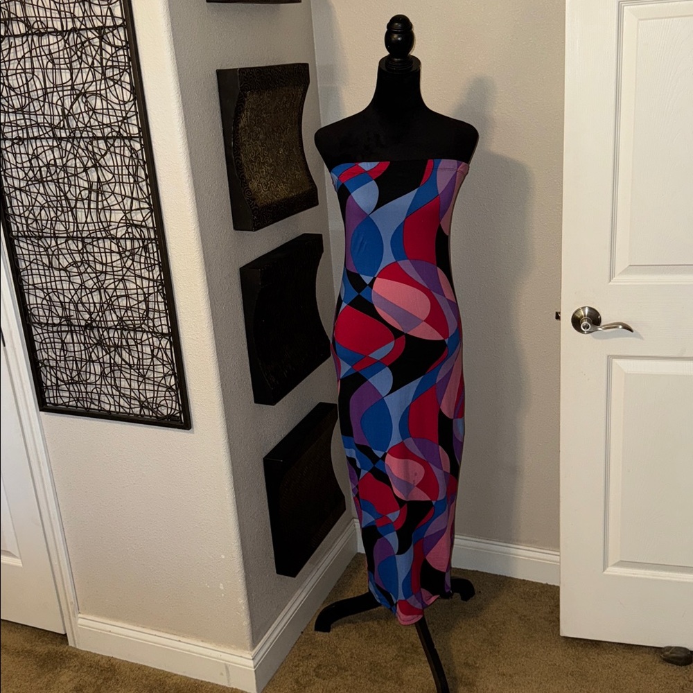 Strapless Multicolor Dress
